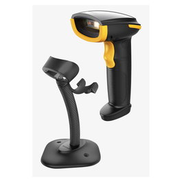 Inateck Lector de Códigos de Barras Inalámbrico y Cableado 2D CMOS BCST-35_black Portátil