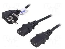 Akyga AK-PC-04A Distribuidor de Corriente CCA CEE 7/7 a 2x IEC C13 1.8 m