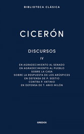 Discursos Vol. IV, Marco Tulio Cicerón - GREDOS, S.A.