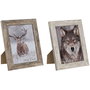 DKD Home Decor Marco de Foto 15x20 Scandi Blanco Natural 24.5 x 19.5 cm (2 Unidades)