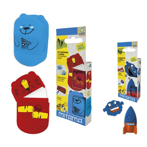 Mitama Boy Sacapuntas de 2 Usos Estuche de 2 Mitama Boy Sacapuntas de 2 Usos Estuche de 2