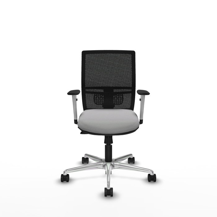 PIQUERAS Y CRESPO Silla de oficina Yunquera Gris claro con respaldo de malla Negro PIQUERAS Y CRESPO Silla de oficina Yunquera Gris claro con respaldo de malla Negro