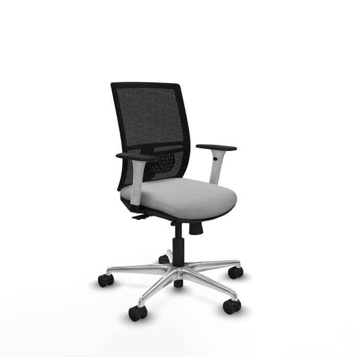PIQUERAS Y CRESPO Silla de oficina Yunquera Gris claro con respaldo de malla Negro PIQUERAS Y CRESPO Silla de oficina Yunquera Gris claro con respaldo de malla Negro