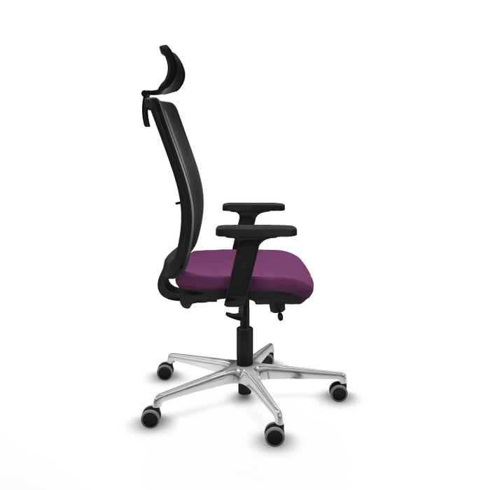 PIQUERAS Y CRESPO Silla de oficina Haches con mecanismo Sincro/Traslack, Morado y Negro