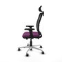 PIQUERAS Y CRESPO Silla de oficina Haches con mecanismo Sincro/Traslack, Morado y Negro