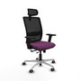 PIQUERAS Y CRESPO Silla de oficina Haches con mecanismo Sincro/Traslack, Morado y Negro