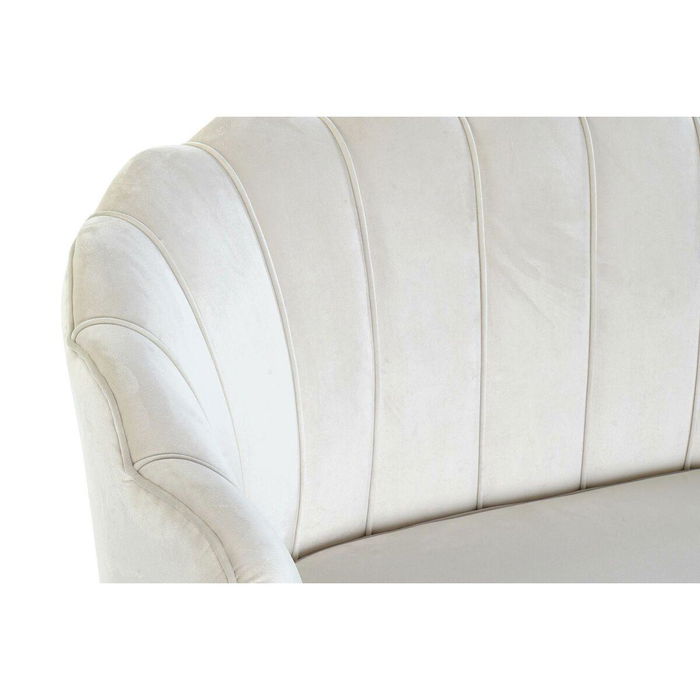DKD Home Decor Sofá Glam Crema 130 x 77 x 83 cm