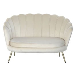 DKD Home Decor Sofá Glam Crema 130 x 77 x 83 cm