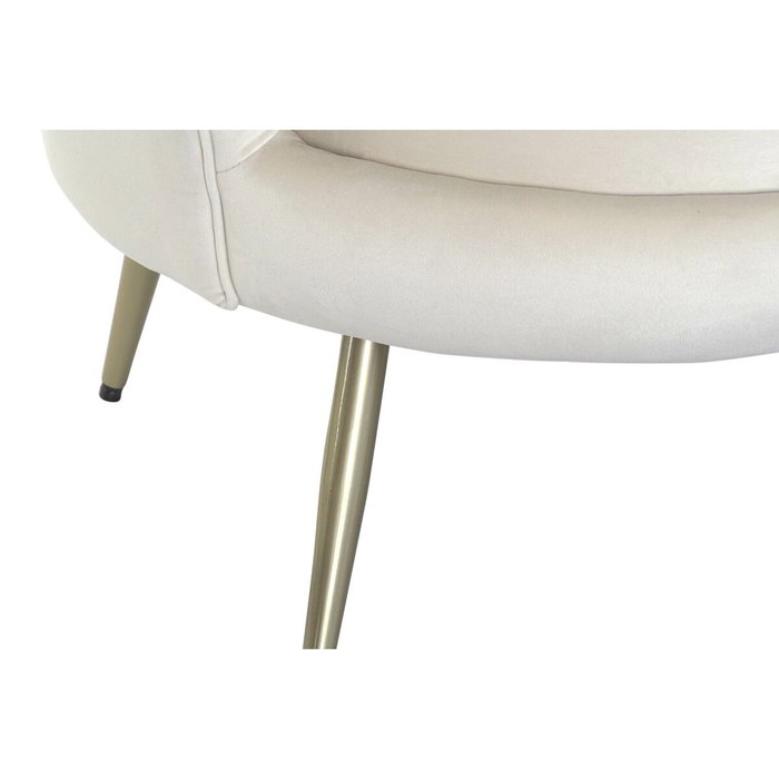DKD Home Decor Sofá de Poliéster y Metal Crema