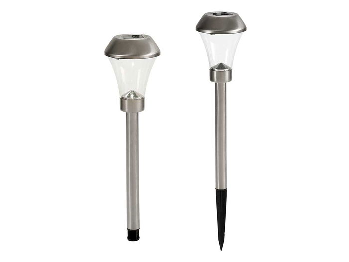 IBERGARDEN Baliza Solar Acero Conica 8.5 x 31 x 8.5 cm (Set de 12)