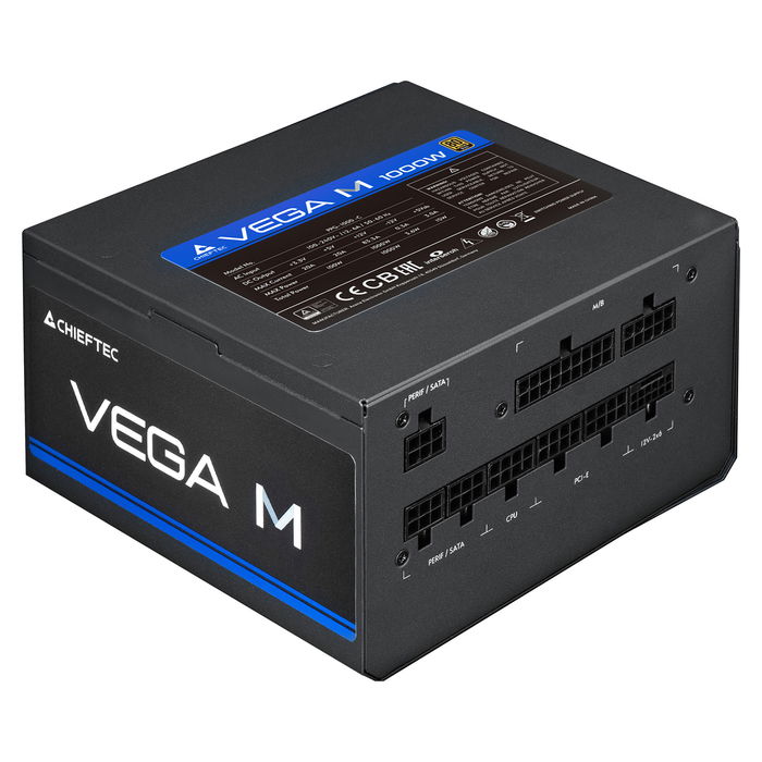 Chieftec Fuente de Alimentacion PPG-1000-C 1000W 80+ Gold ATX 3.1 Modular Blanca