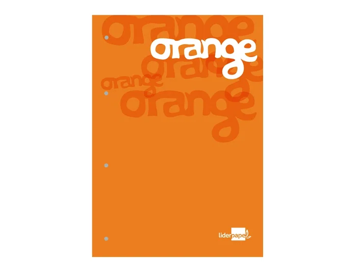 Liderpapel Bloc de Notas Din A4 Cuadriculado 5 mm Naranja Natural 100 Hojas 100 g/m2