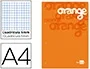 Liderpapel Bloc de Notas Din A4 Cuadriculado 5 mm Naranja Natural 100 Hojas 100 g/m2