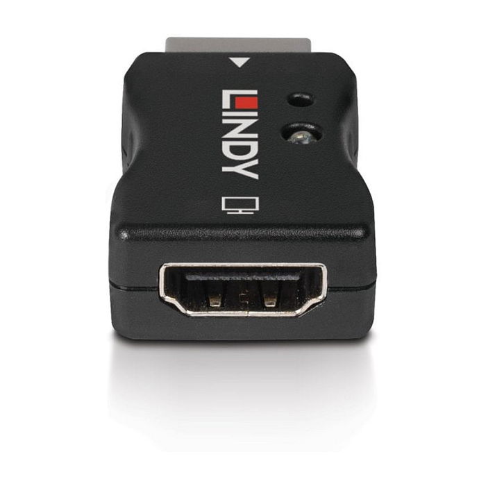 LINDY 32119 Emulador EDID HDMI 2.1 - Soporta 4K 4096 x 2160, LPCM, HDCP, Negro
