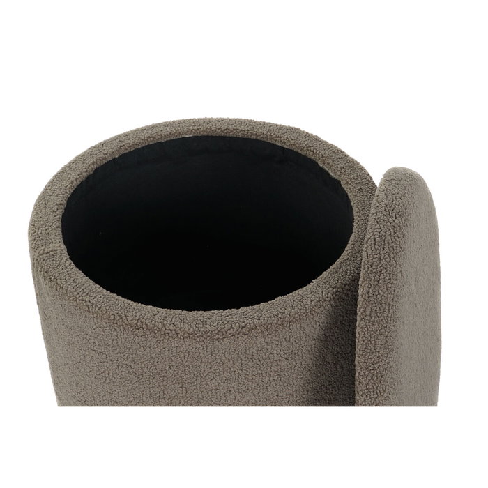 DKD Home Decor Set de 2 Reposapiés de Poliéster y Madera Gris y Azul