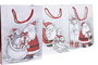 DKD Home Decor Bolsa Navidad Tradicional Rojo Blanco Papa Noel 10 x 23 x 18 cm (12 Unidades)