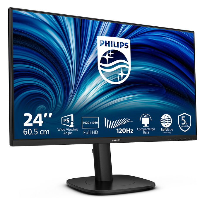 Philips 24B2N3200J/00 Monitor 23.8" Full HD 1920x1080 IPS 120Hz 300cd/m2 TUV EyeSafe USB Hub Altavoces HDMI DP VESA Philips 24B2N3200J/00 Monitor 23.8" Full HD 1920x1080 IPS 120Hz 300cd/m2 TUV EyeSafe USB Hub Altavoces HDMI DP VESA