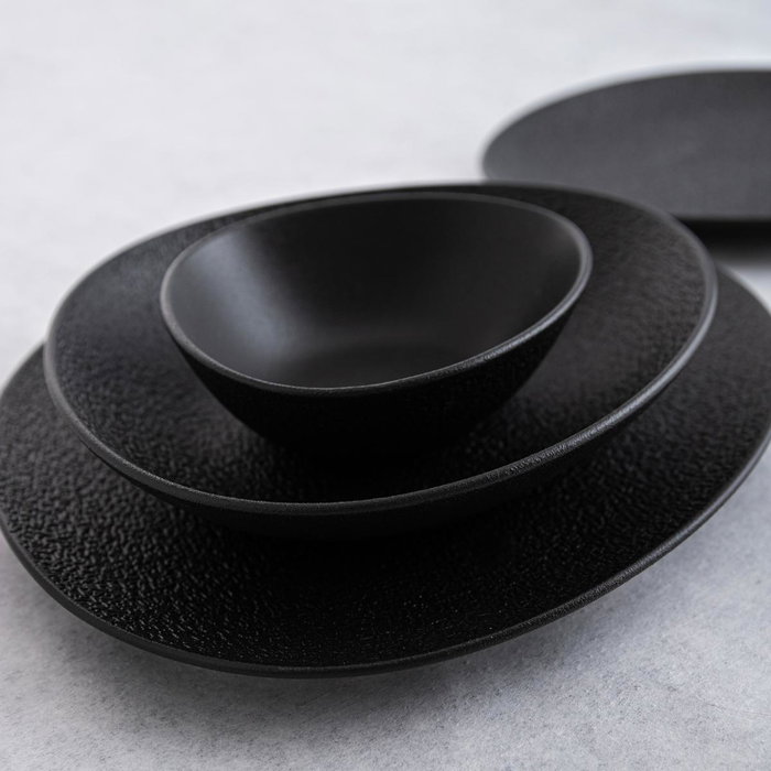 Bidasoa Plato Hondo Irregular Porcelana Fosil Negro 18 Unidades Bidasoa Plato Hondo Irregular Porcelana Fosil Negro 18 Unidades