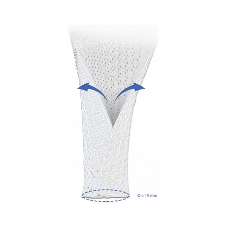 DeLOCK Funda trenzada con cierre de gancho y lazo 10 m x 19 mm blanco