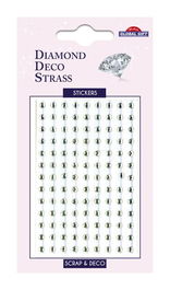 Stickers Grupo Global Gift Bolsa 1H Diamond Deco Strass Blanco