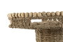 DKD Home Decor Centro Mesa Boho Seagrass Madera Natural 33 x 18.5 x 33 cm (4 Unidades)