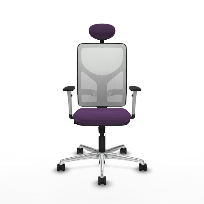 PIQUERAS Y CRESPO Silla de oficina Motilla con mecanismo Sincro, Morado y Blanco