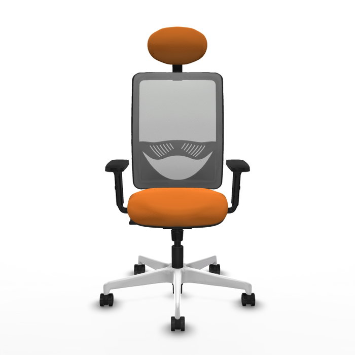 PIQUERAS Y CRESPO Silla de oficina Zulema Naranja y Gris