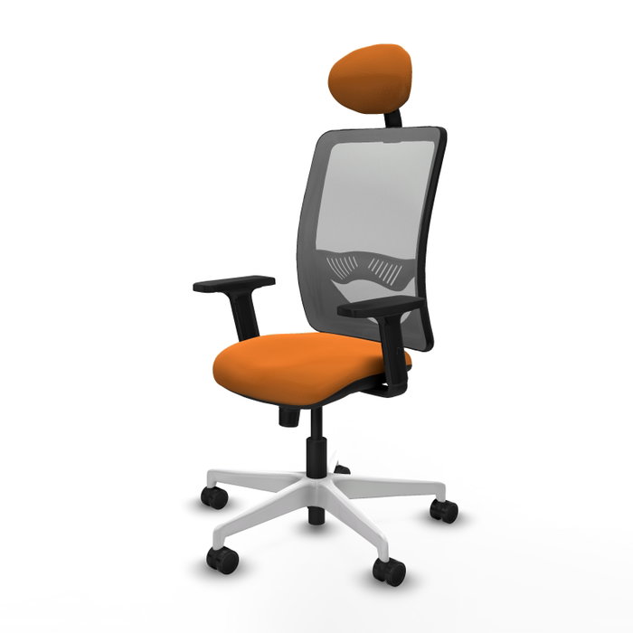 PIQUERAS Y CRESPO Silla de oficina Zulema Naranja y Gris