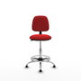 PIQUERAS Y CRESPO Taburete Isso CP rojo con base cromada