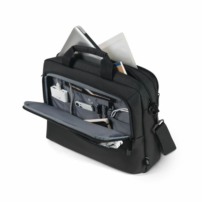Dicota Top Traveller CORE 13-14.1" Maletín para portátil, PET Reciclado, 300D, Negro