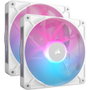 Corsair RX RGB Series iCUE LINK RX140 RGB Blanco Dual Pack