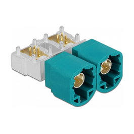 DeLOCK Conector coaxial HSD Z macho 2 x PCB 90°