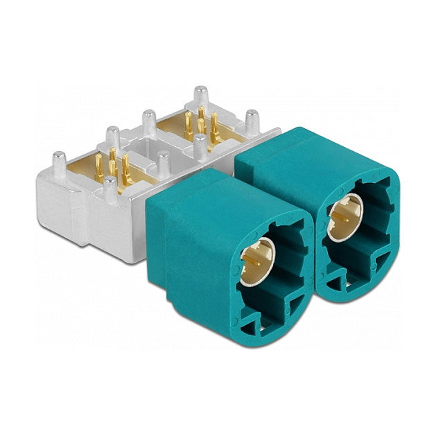 DeLOCK Conector coaxial HSD Z macho 2 x PCB Azul DeLOCK Conector coaxial HSD Z macho 2 x PCB Azul