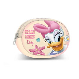 Disney Daisy Monedero Pill Beach Rosa con Tirador para Colgar 12.5x9x2 cm PVC - Monedero de Un Compartimento