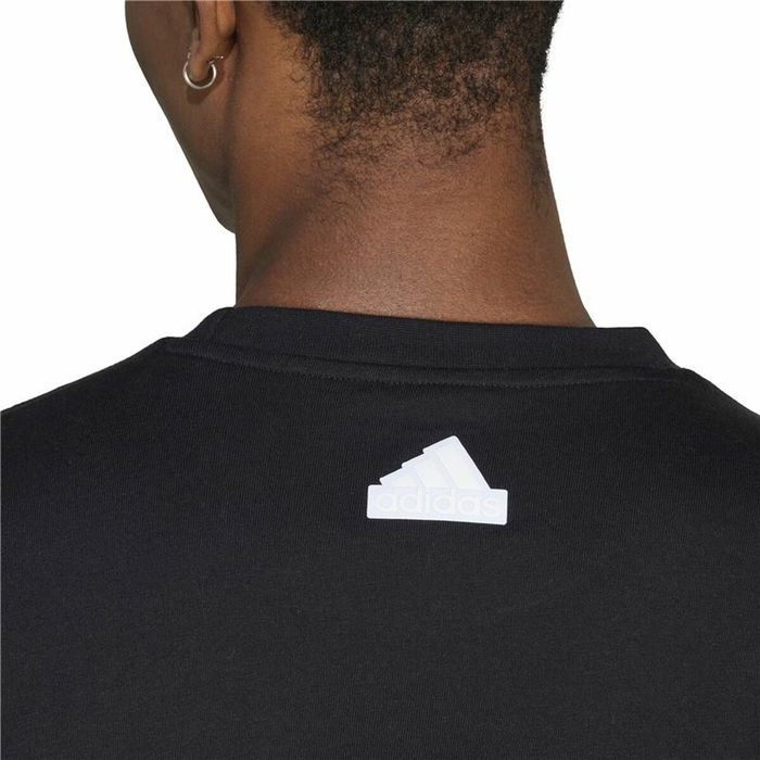 Camiseta de Manga Corta Hombre Adidas House Of Tiro Summer Linear Graphic Negro