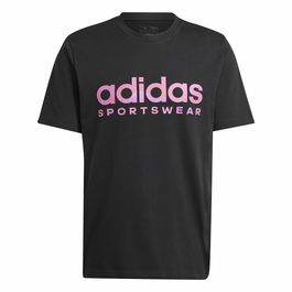Camiseta de Manga Corta Hombre Adidas House Of Tiro Summer Linear Graphic Negro