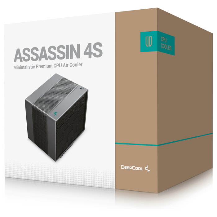 DeepCool ASSASSIN 4S Refrigerador de Aire para CPU - Ventilador de 140mm, 7 Tubos de Calor, PWM, Compatible con LGA 1150/1151/1155/1200/1700/2011-v3/2066/AM4/AM5 - Negro