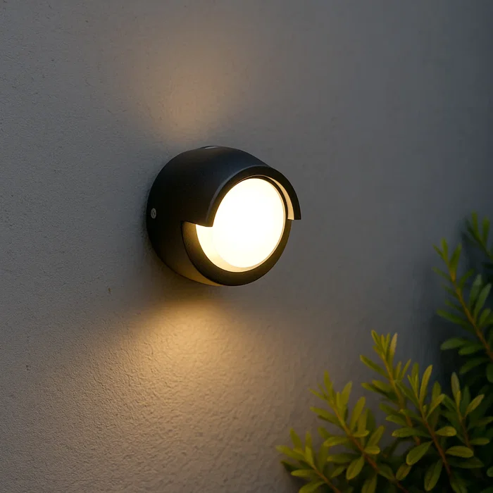 LOJA Aplique LED de Pared para Exterior Aluminio 6W 600 Lúmenes COB Haz 120° Blanco Cálido HO-WALL 24-6W-WW