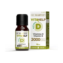 Marnys Vitahelp D 2000 UI 10 ml Colecalciferol Vitamina D3 Líquido para el Sistema Inmunológico