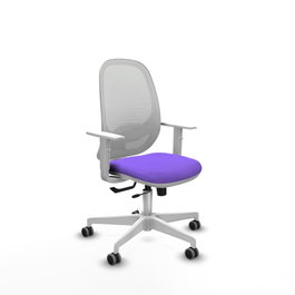 PIQUERAS Y CRESPO Silla de oficina Cilanco con mecanismo Sincro/Traslack, Lila y Blanco