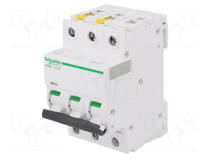SCHNEIDER ELECTRIC iC60H Interruptor magnetotérmico 10A 3 polos Caract C SCHNEIDER ELECTRIC iC60H Interruptor magnetotérmico 10A 3 polos Caract C
