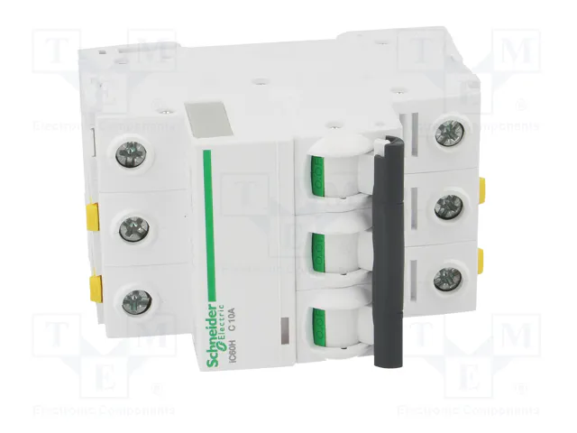 SCHNEIDER ELECTRIC iC60H Interruptor magnetotérmico 10A 3 polos Caract C SCHNEIDER ELECTRIC iC60H Interruptor magnetotérmico 10A 3 polos Caract C