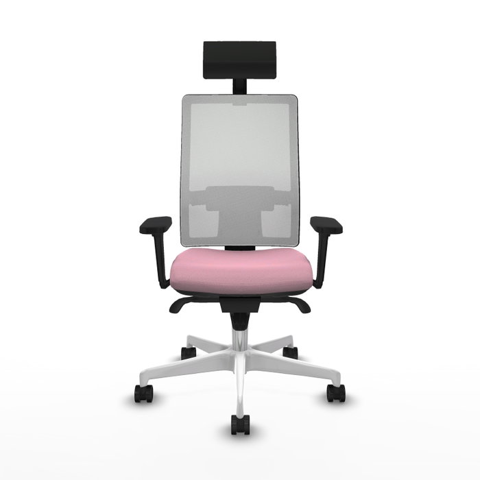 PIQUERAS Y CRESPO Silla de oficina Horna Rosa y Blanco con Mecanismo Sincro PIQUERAS Y CRESPO Silla de oficina Horna Rosa y Blanco con Mecanismo Sincro