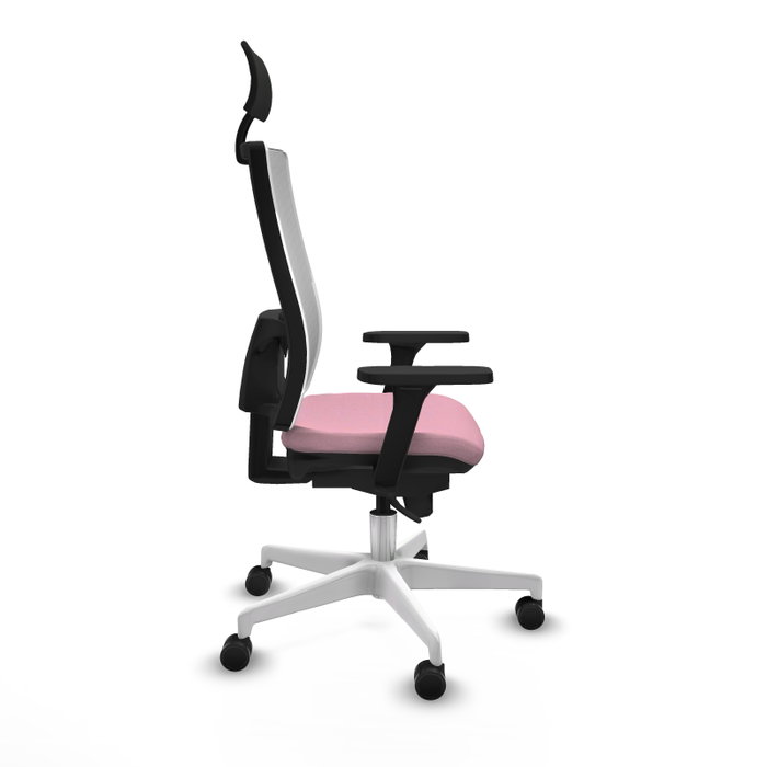PIQUERAS Y CRESPO Silla de oficina Horna Rosa y Blanco con Mecanismo Sincro PIQUERAS Y CRESPO Silla de oficina Horna Rosa y Blanco con Mecanismo Sincro