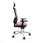 PIQUERAS Y CRESPO Silla de oficina Horna Rosa y Blanco con Mecanismo Sincro