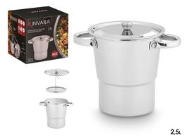 Kinvara Cuscusera Acero Inoxidable 2.5L 23 x 19.5 x 16.5 cm (Set de 6)