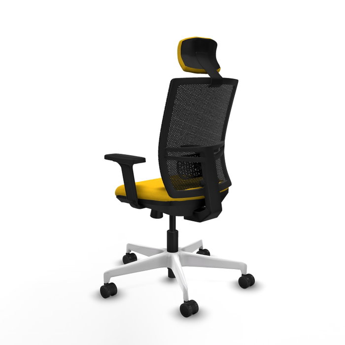 PIQUERAS Y CRESPO Silla de oficina Yunquera con mecanismo Sincro/Traslack, Amarillo y Negro PIQUERAS Y CRESPO Silla de oficina Yunquera con mecanismo Sincro/Traslack, Amarillo y Negro