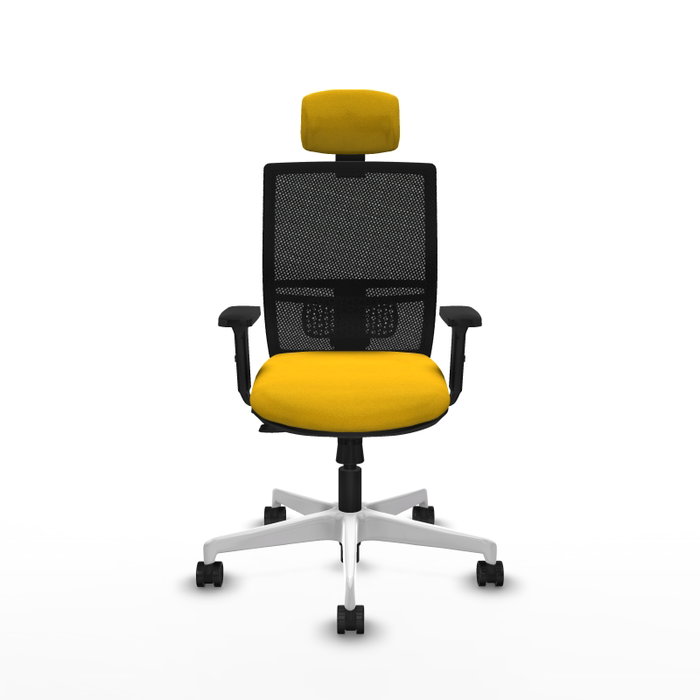 PIQUERAS Y CRESPO Silla de oficina Yunquera con mecanismo Sincro/Traslack, Amarillo y Negro PIQUERAS Y CRESPO Silla de oficina Yunquera con mecanismo Sincro/Traslack, Amarillo y Negro