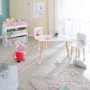 Roba Conjunto Mesa y 2 Sillas Infantiles Peppa Pig, Patas de Madera Maciza, Color Blanco Rosa Natural