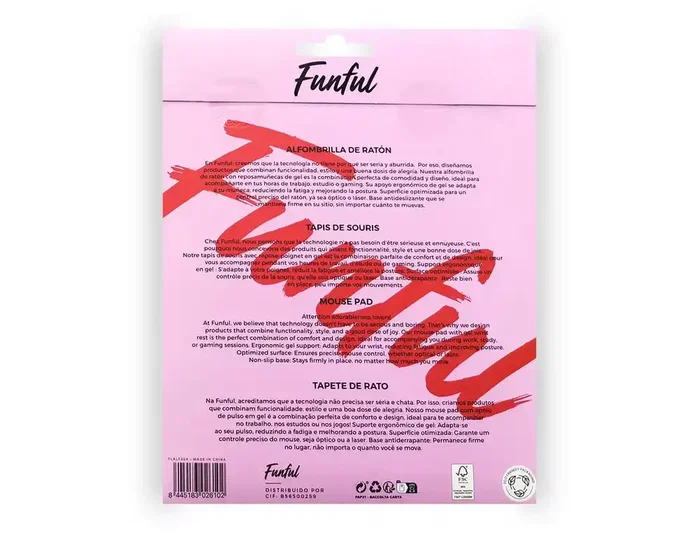 Wondee Alfombrilla de ratón Funful de gel ergonómica 250x230 mm Wondee Alfombrilla de ratón Funful de gel ergonómica 250x230 mm